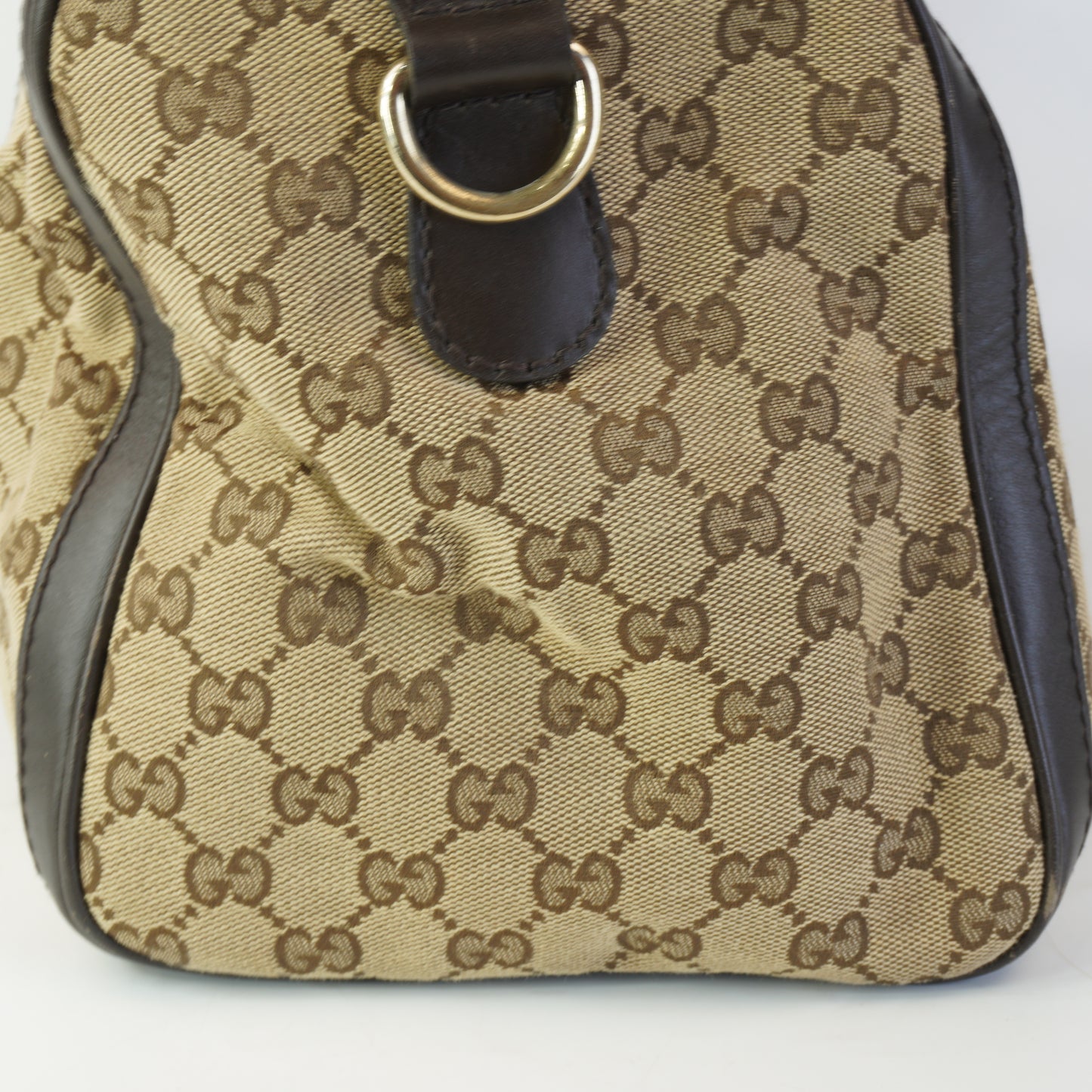 Gucci GG Canvas Web Joy Boston Bag GHW Medium