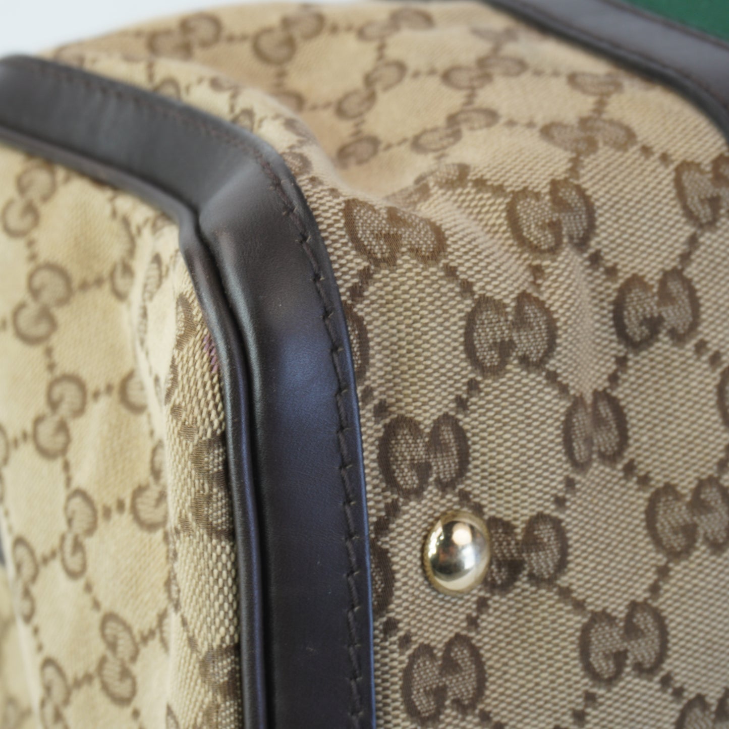 Gucci GG Canvas Web Joy Boston Bag GHW Medium