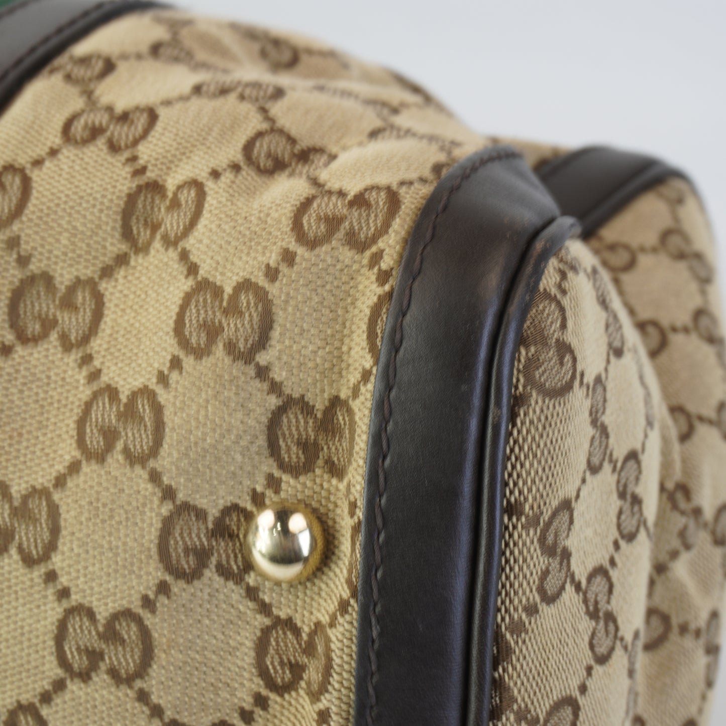 Gucci GG Canvas Web Joy Boston Bag GHW Medium