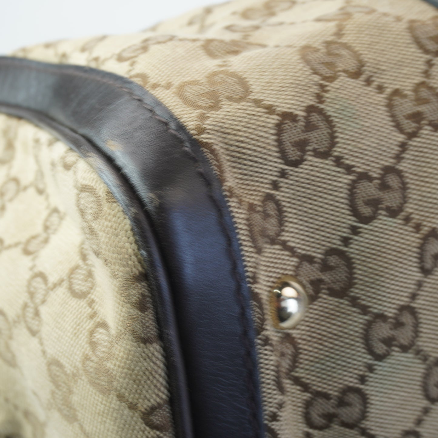 Gucci GG Canvas Web Joy Boston Bag GHW Medium