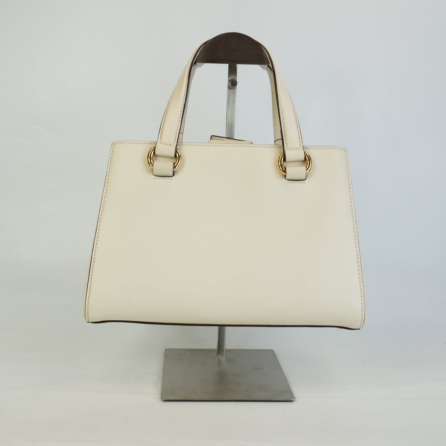 Gucci  Sylvie Small Top Handle Tote White GHW