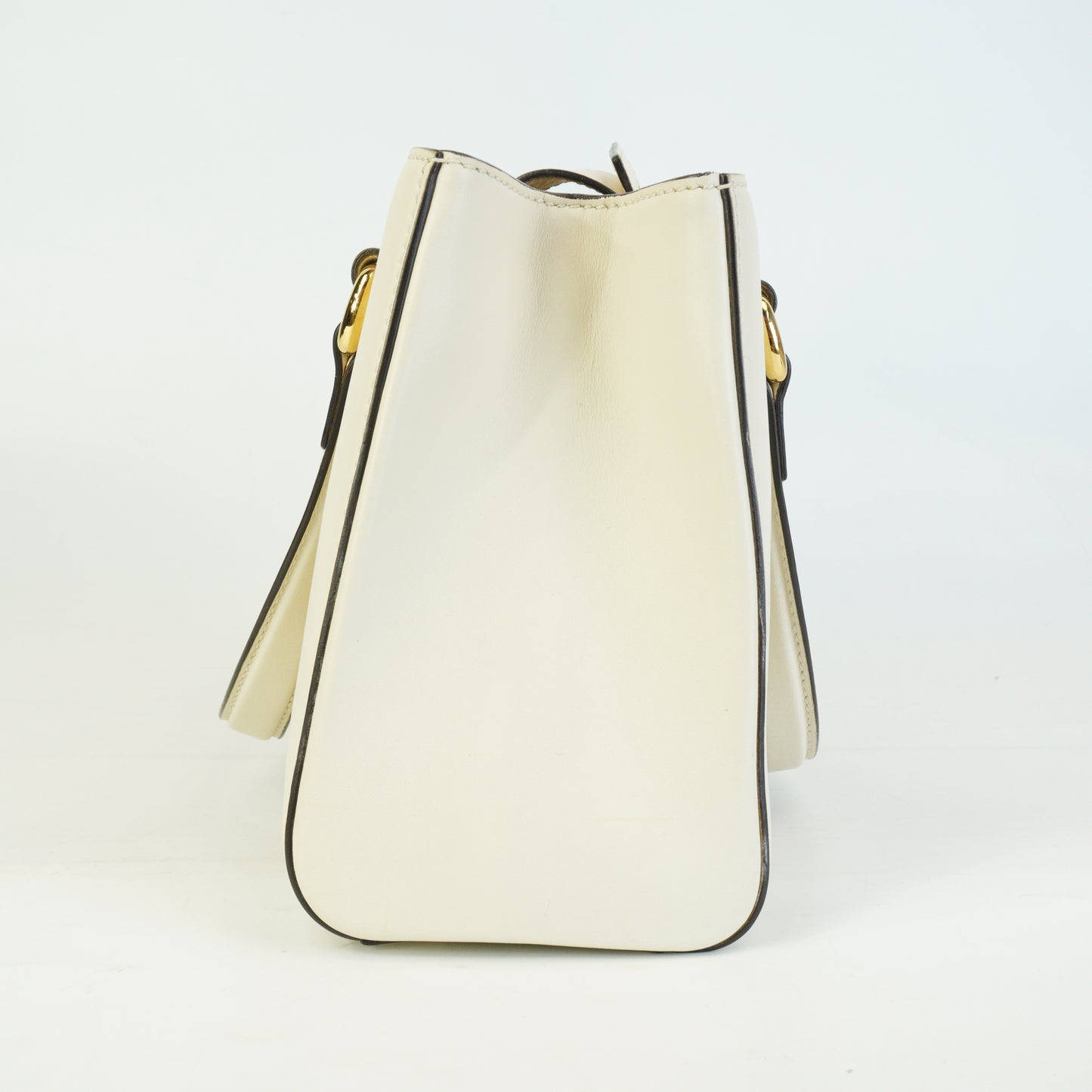 Gucci  Sylvie Small Top Handle Tote White GHW