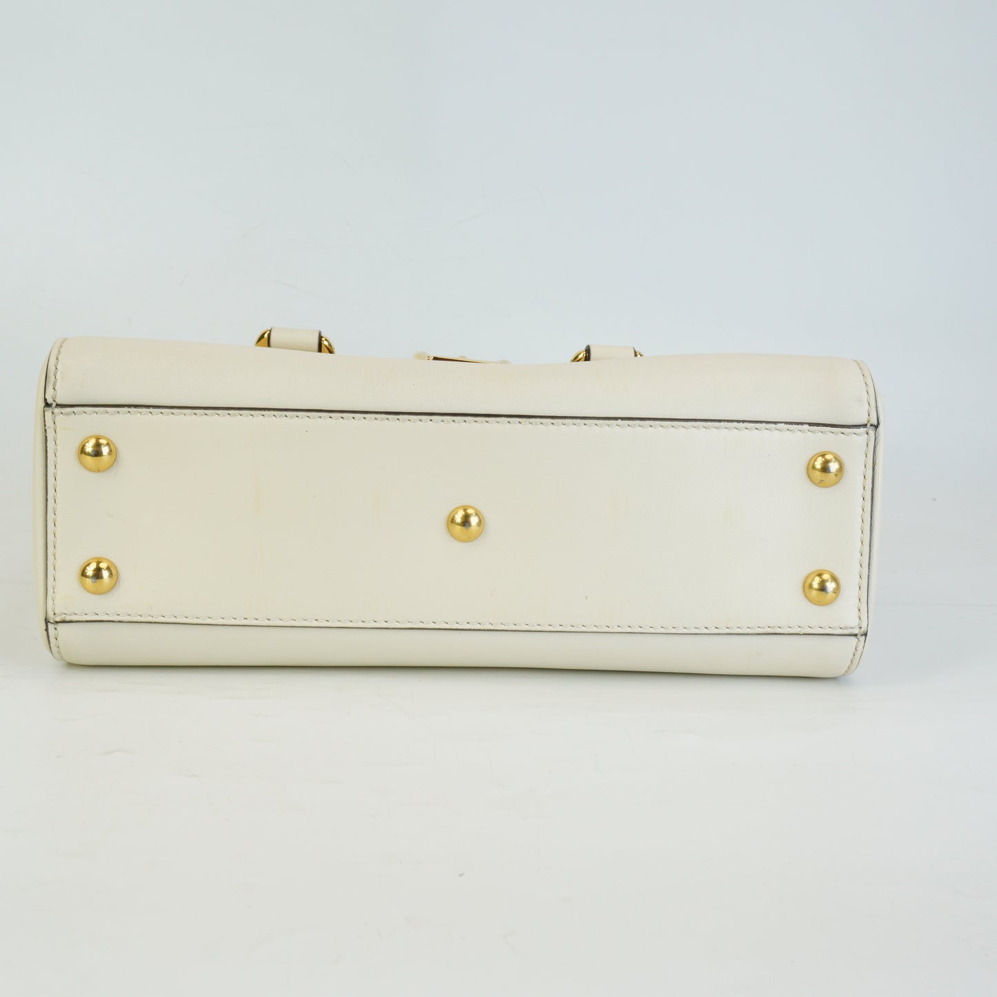 Gucci  Sylvie Small Top Handle Tote White GHW