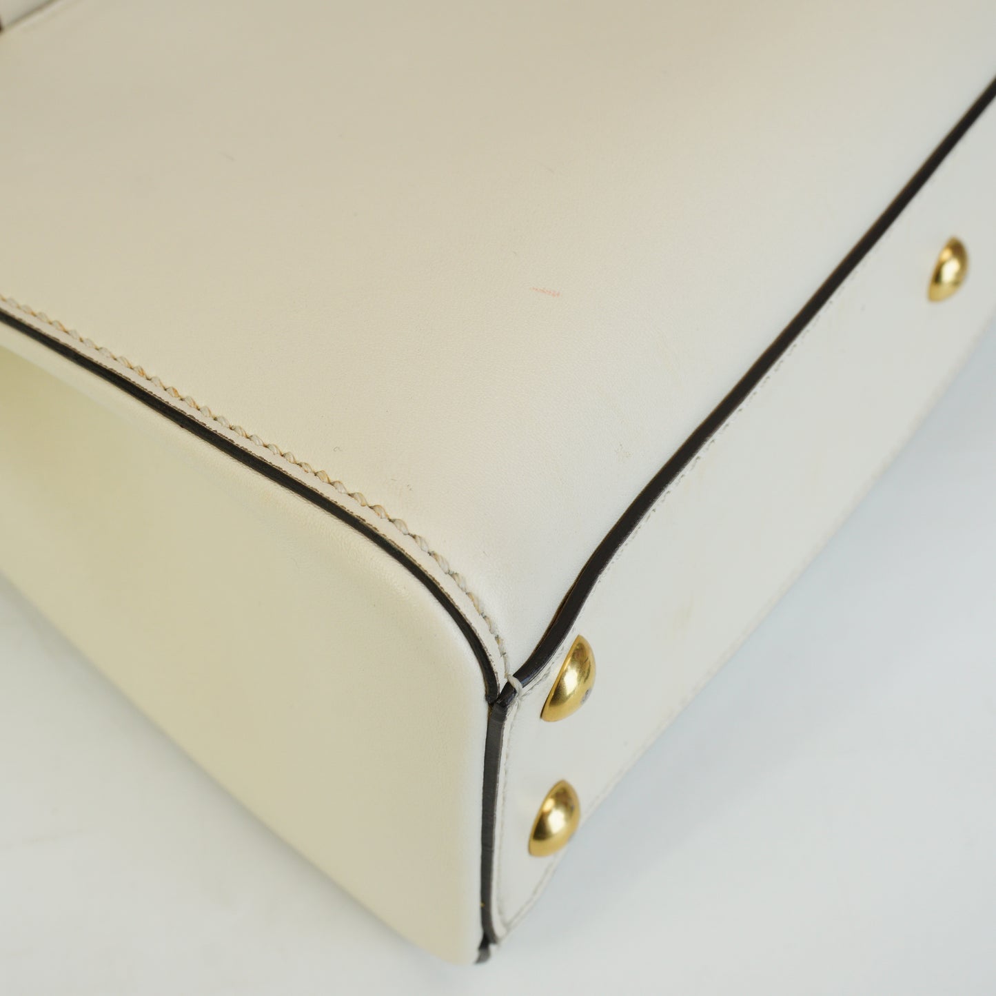 Gucci  Sylvie Small Top Handle Tote White GHW