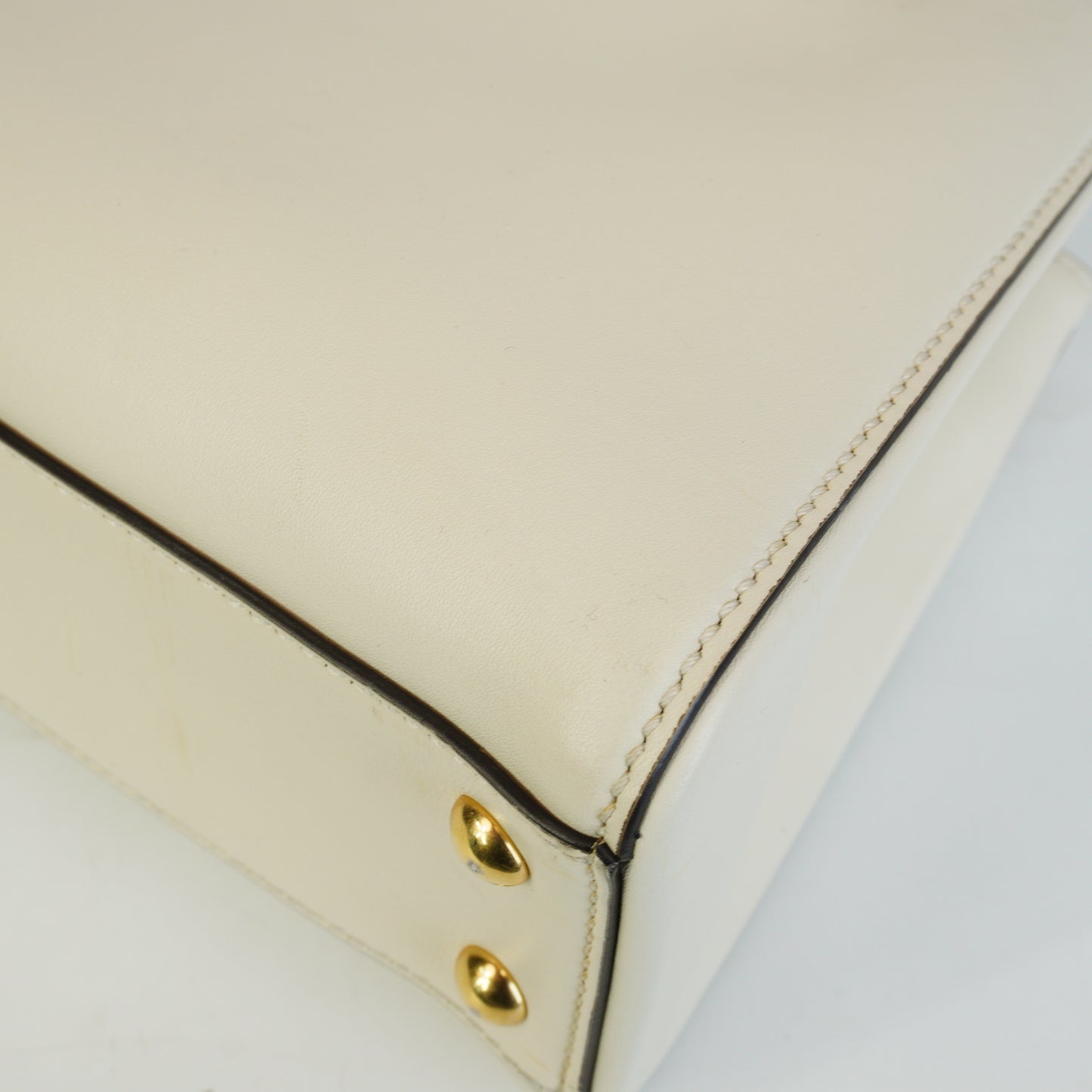 Gucci  Sylvie Small Top Handle Tote White GHW