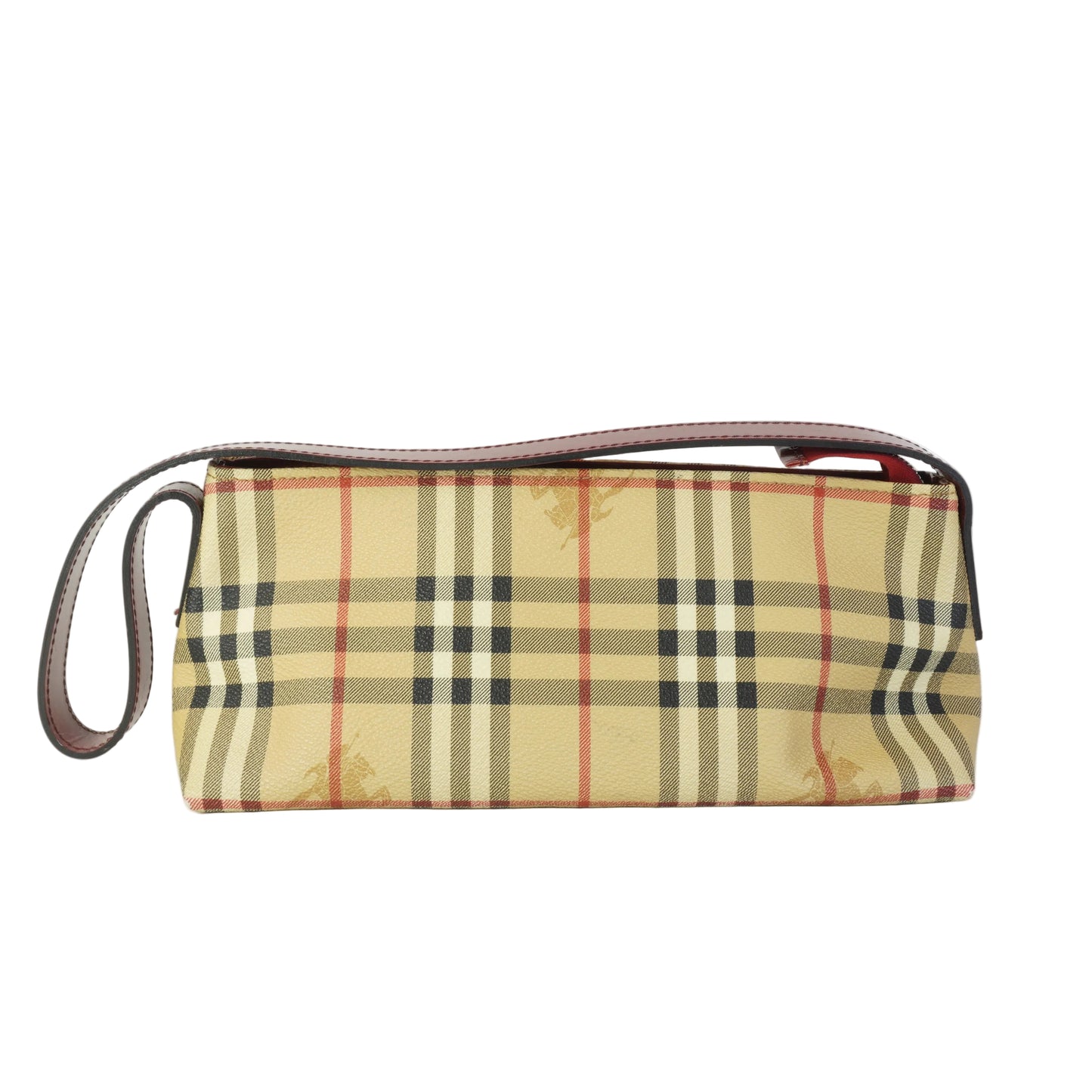 Burberry	Haymarket Check Coated Canvas Pochette Shoulder Bag