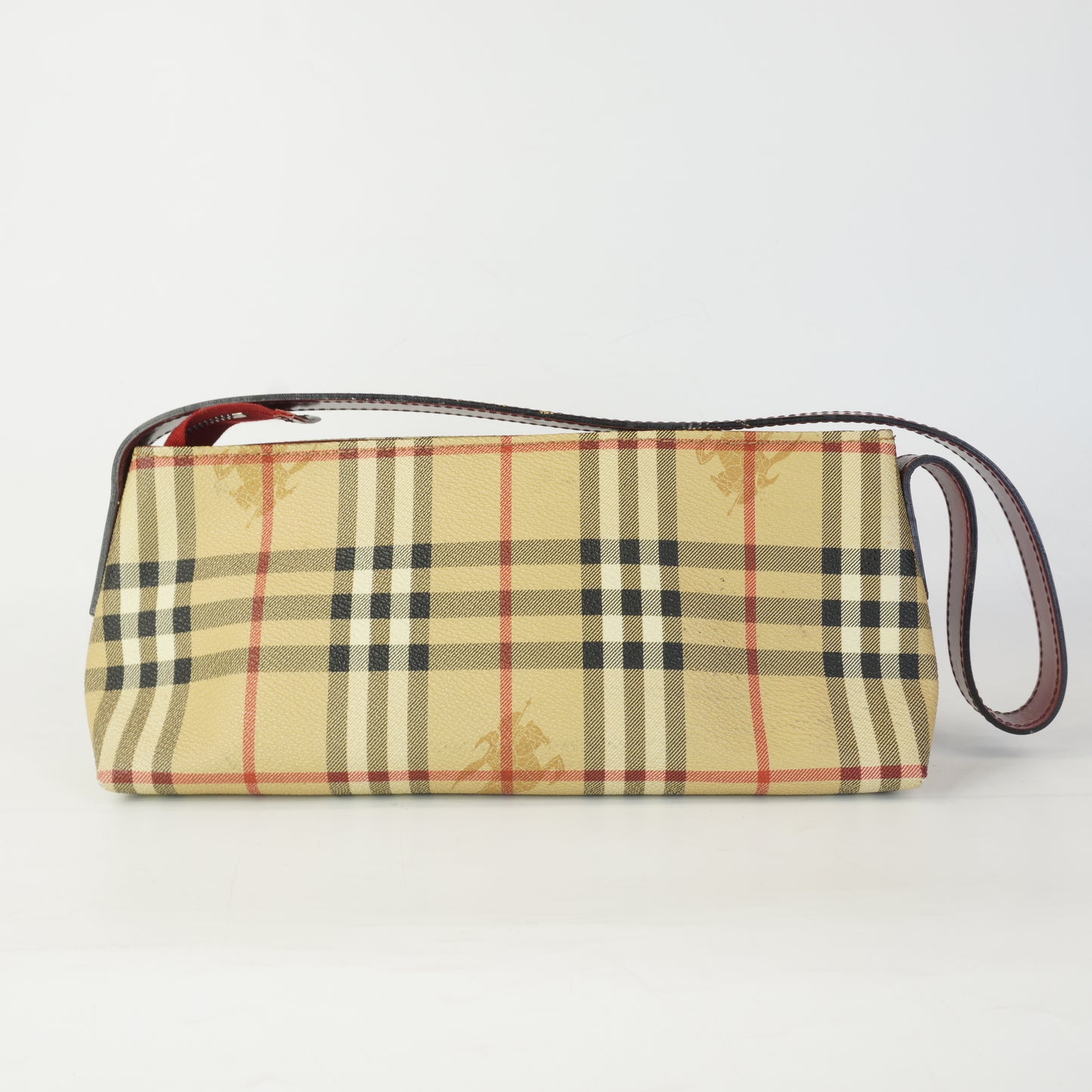 Burberry	Haymarket Check Coated Canvas Pochette Shoulder Bag