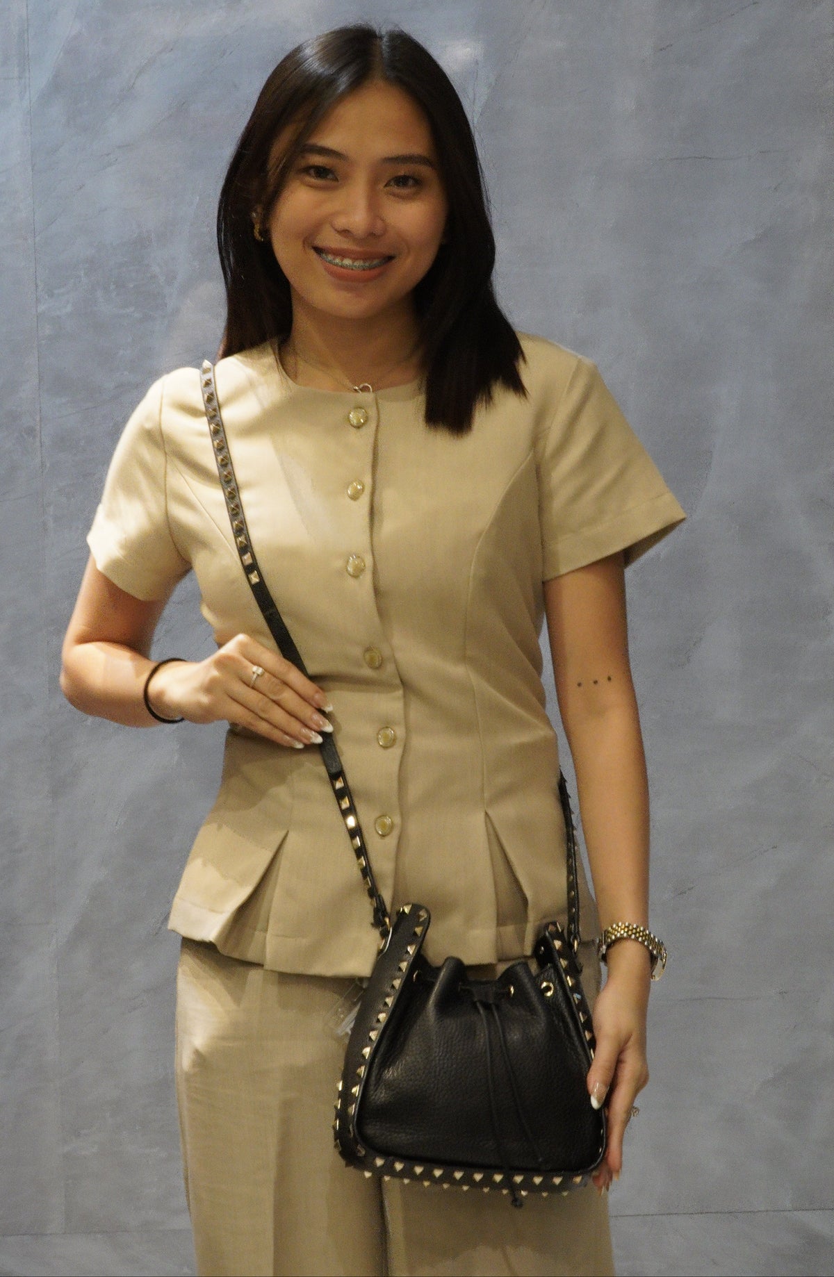Valentino	Garavani Rockstud Small Bucket Bag Black SHW