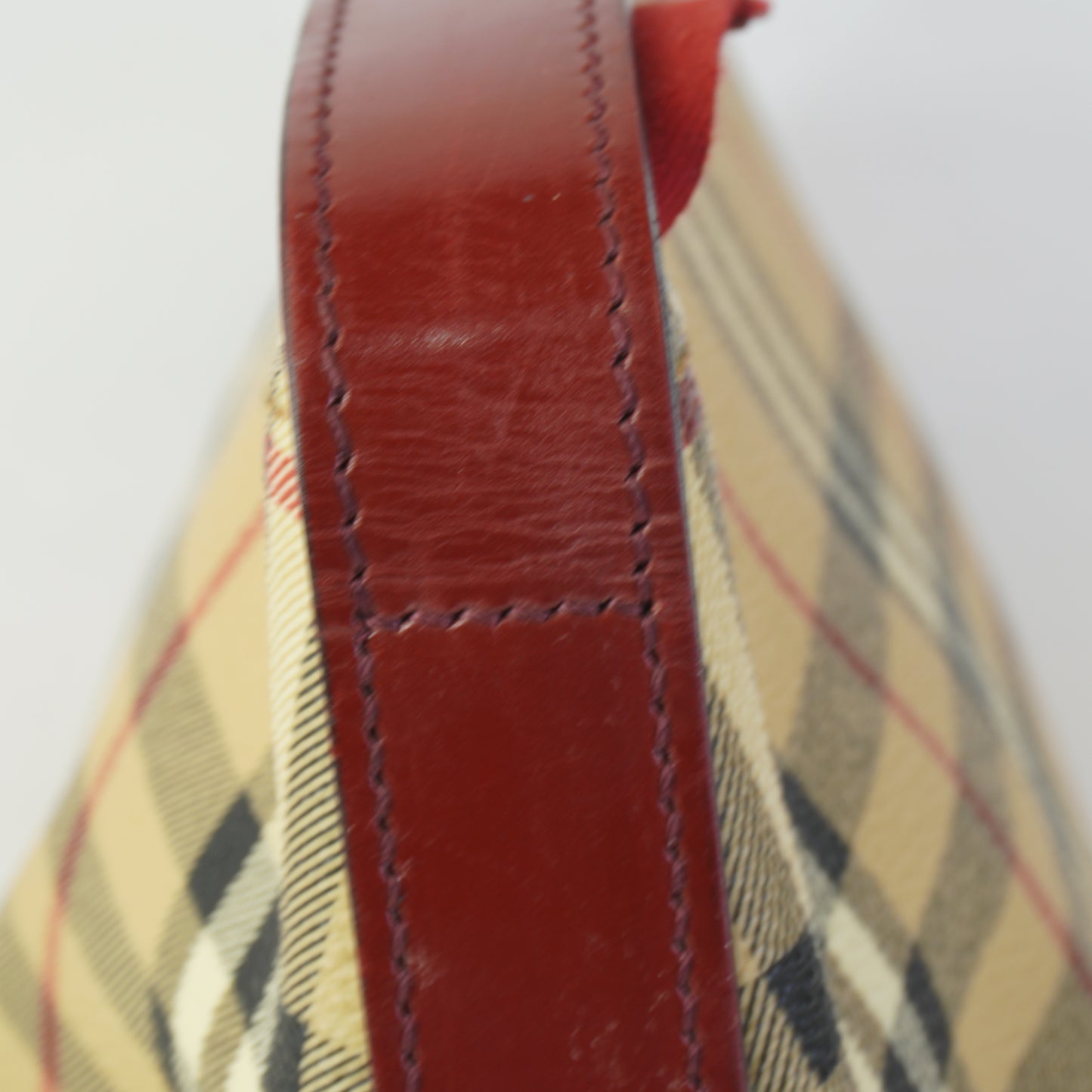 Burberry	Haymarket Check Coated Canvas Pochette Shoulder Bag
