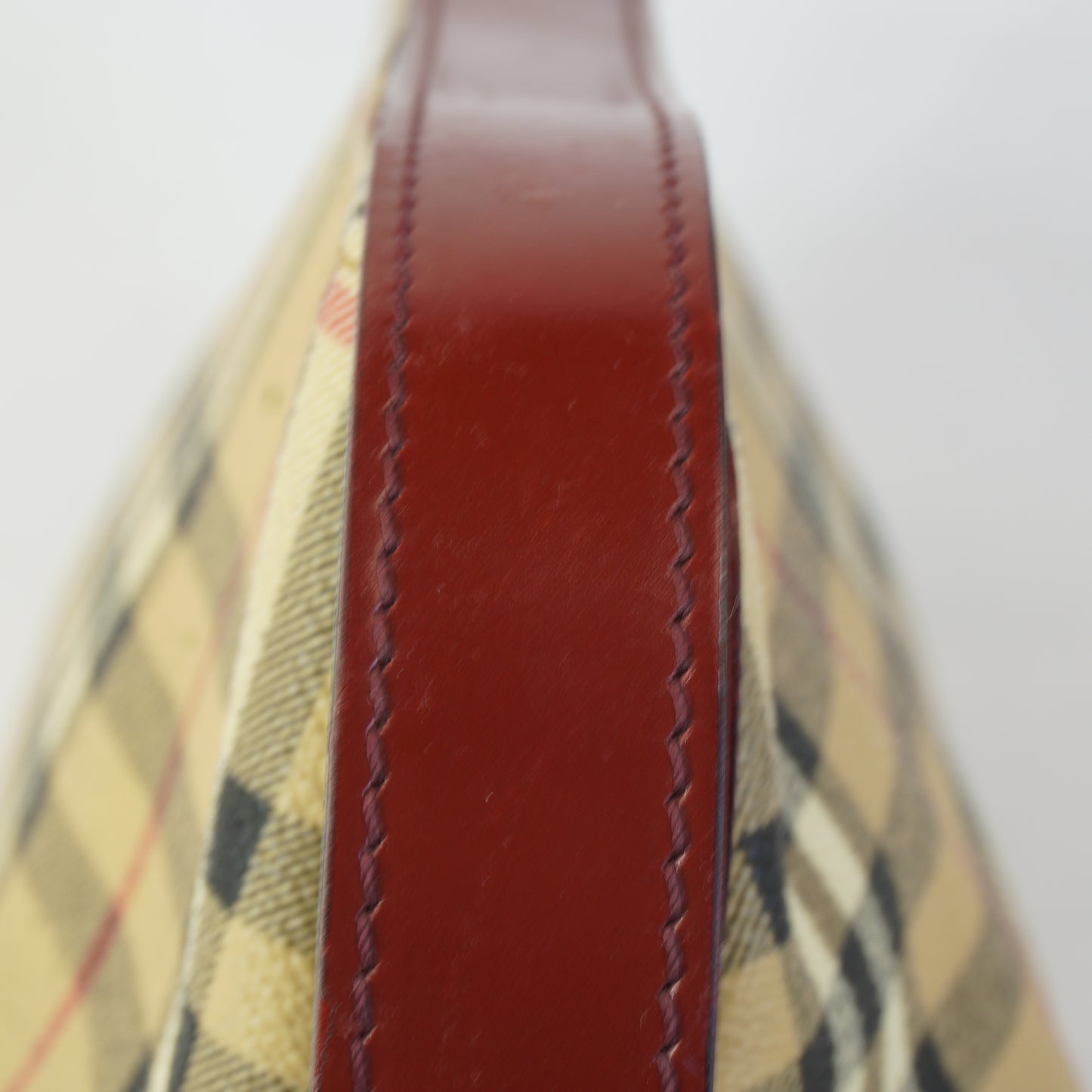 Burberry	Haymarket Check Coated Canvas Pochette Shoulder Bag