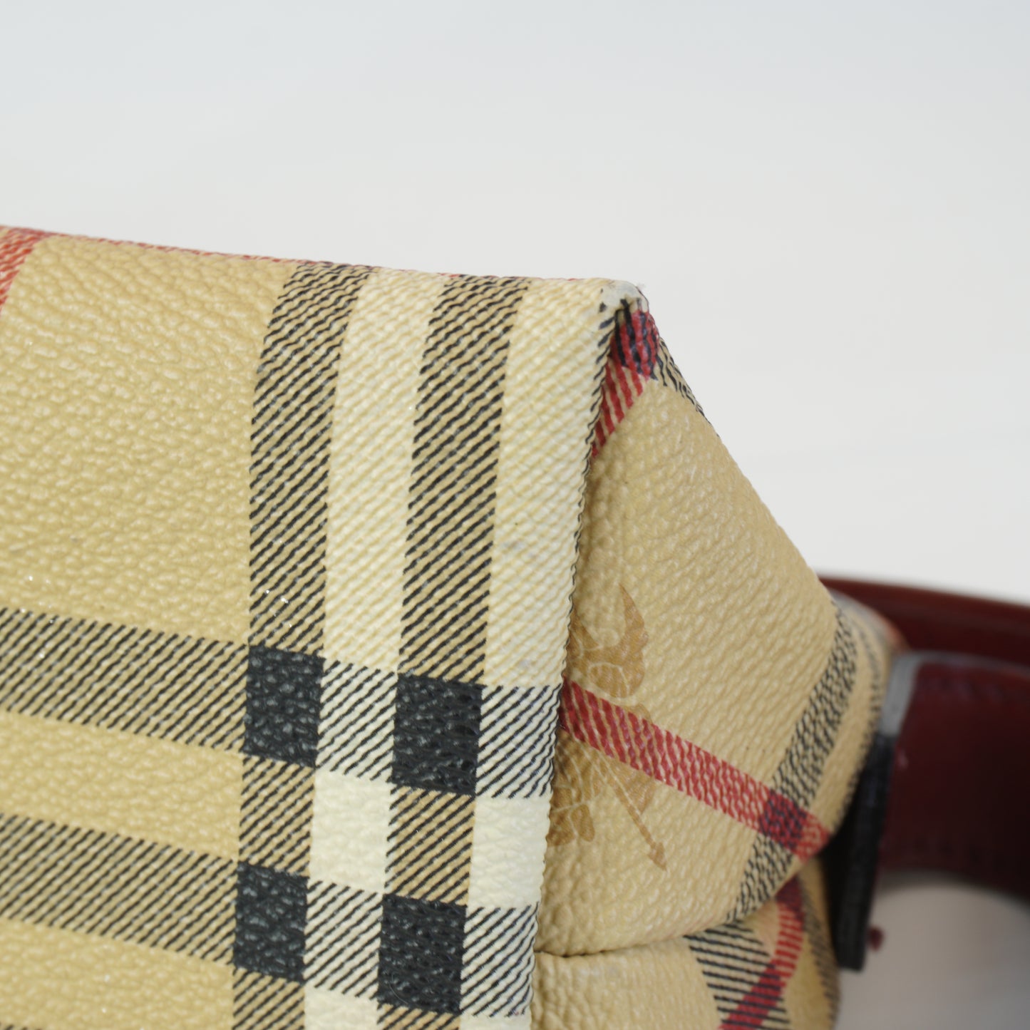 Burberry	Haymarket Check Coated Canvas Pochette Shoulder Bag