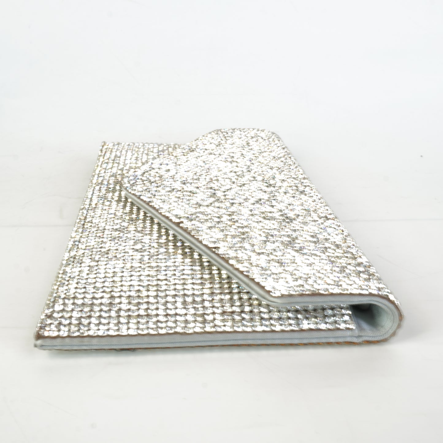 Judith Lieber	Silver Rhinestone Clutch
