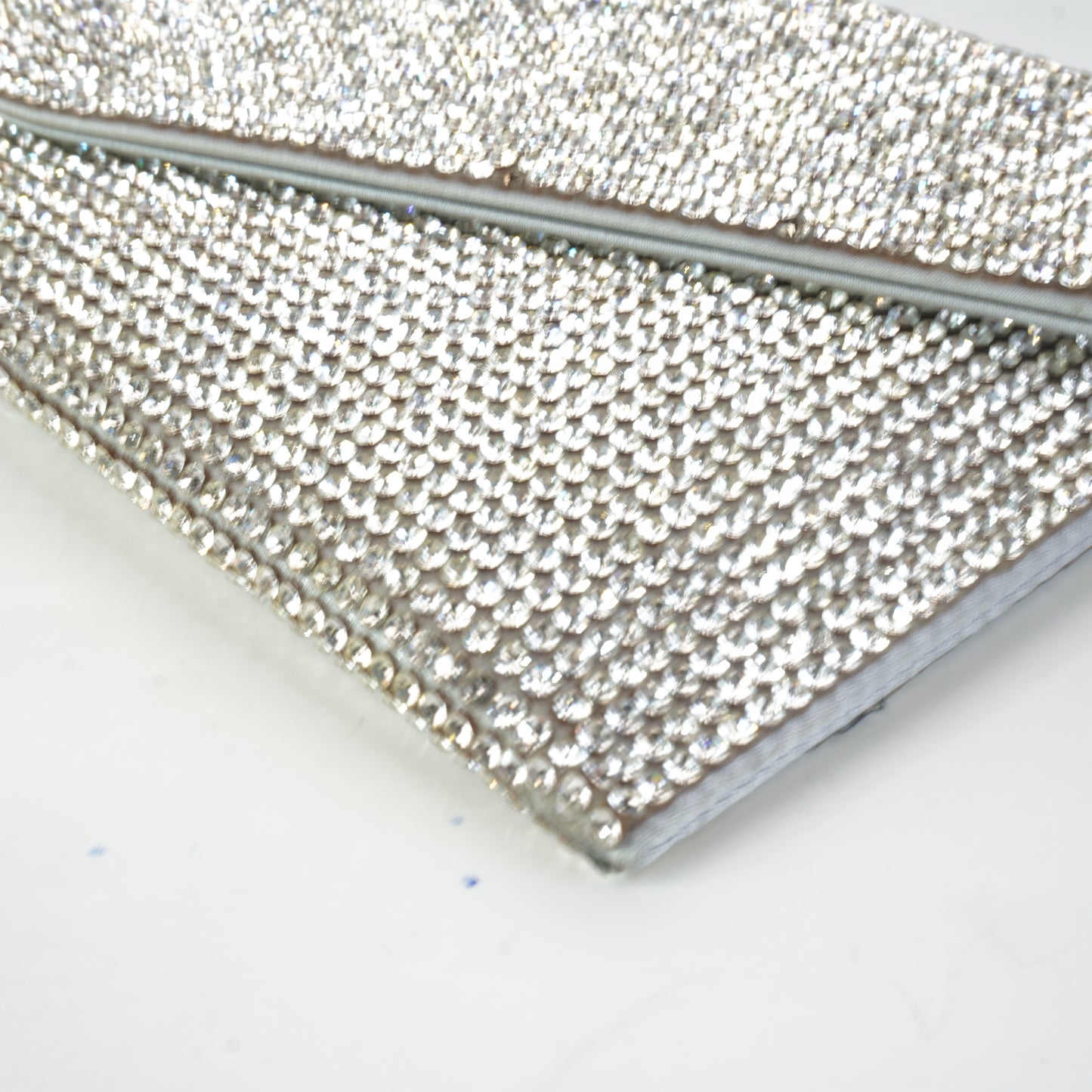 Judith Lieber	Silver Rhinestone Clutch