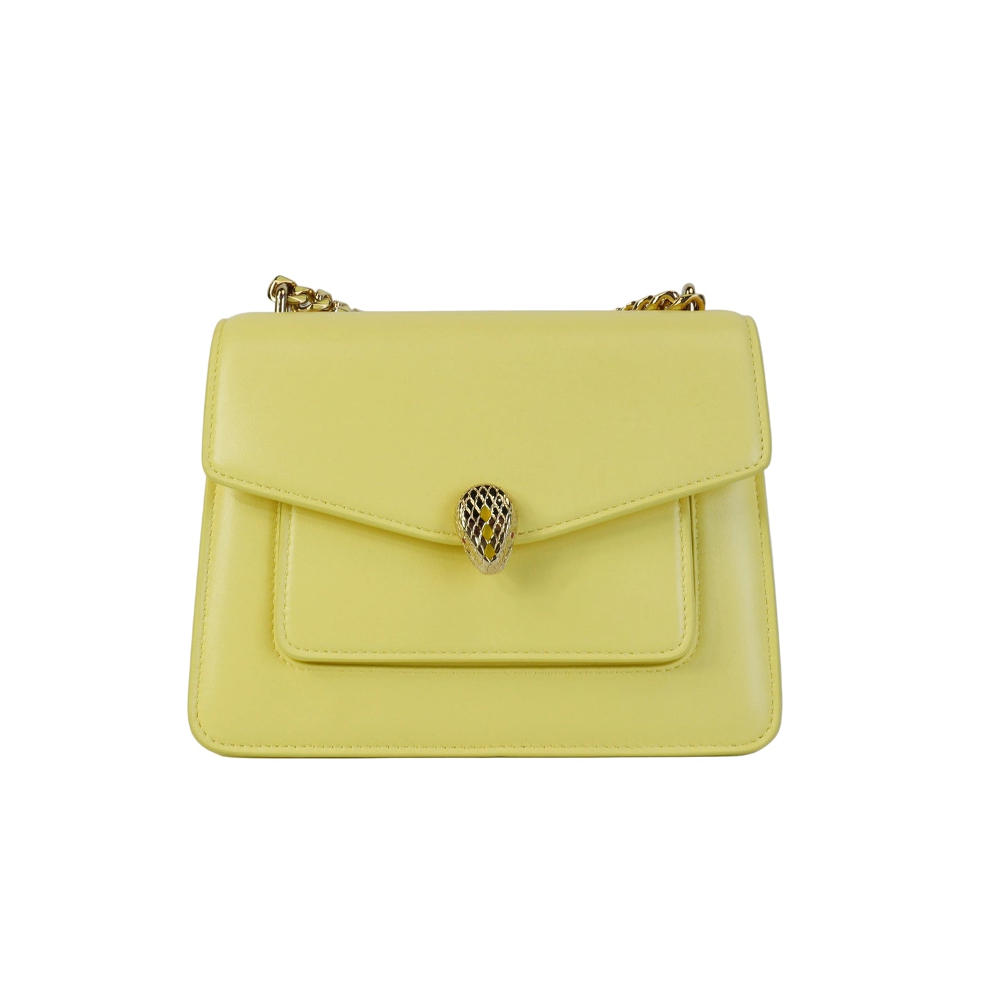 Bulgari Serpenti Forever Shoulder Bag Small Yellow GHW