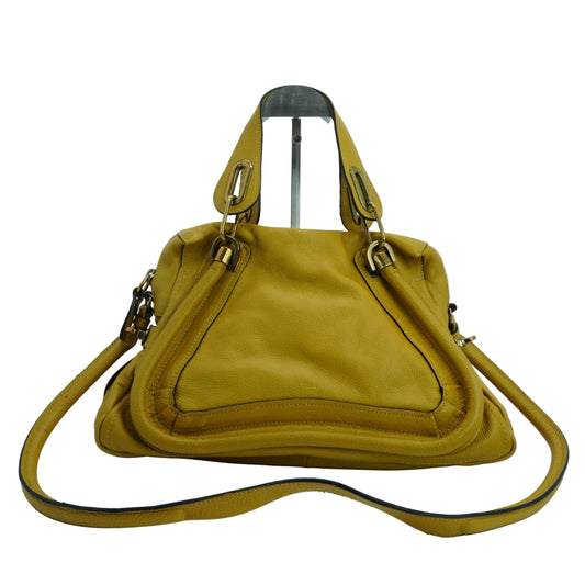Chloe Paraty Handbag Yellow Mustard Large GHW