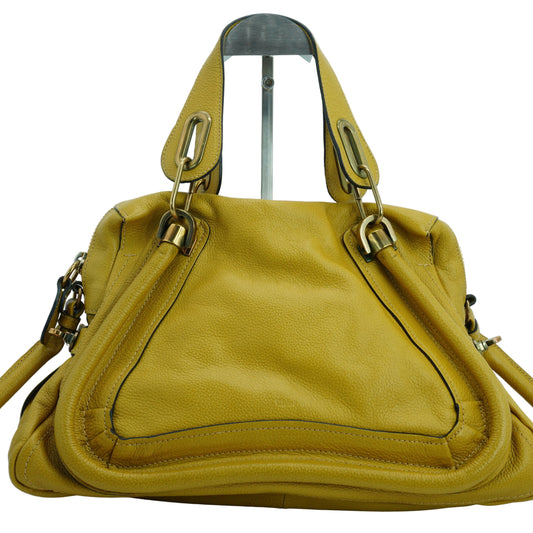 Chloe Paraty Handbag Yellow Mustard Large GHW