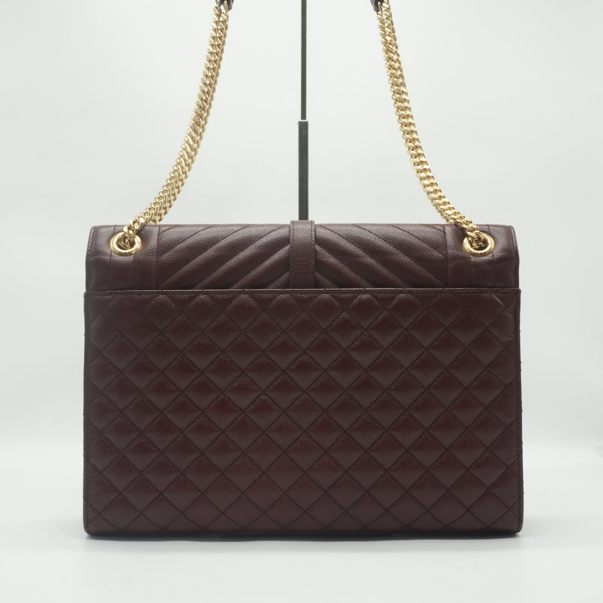 YSL	Envelope Burgundy Medium GHW