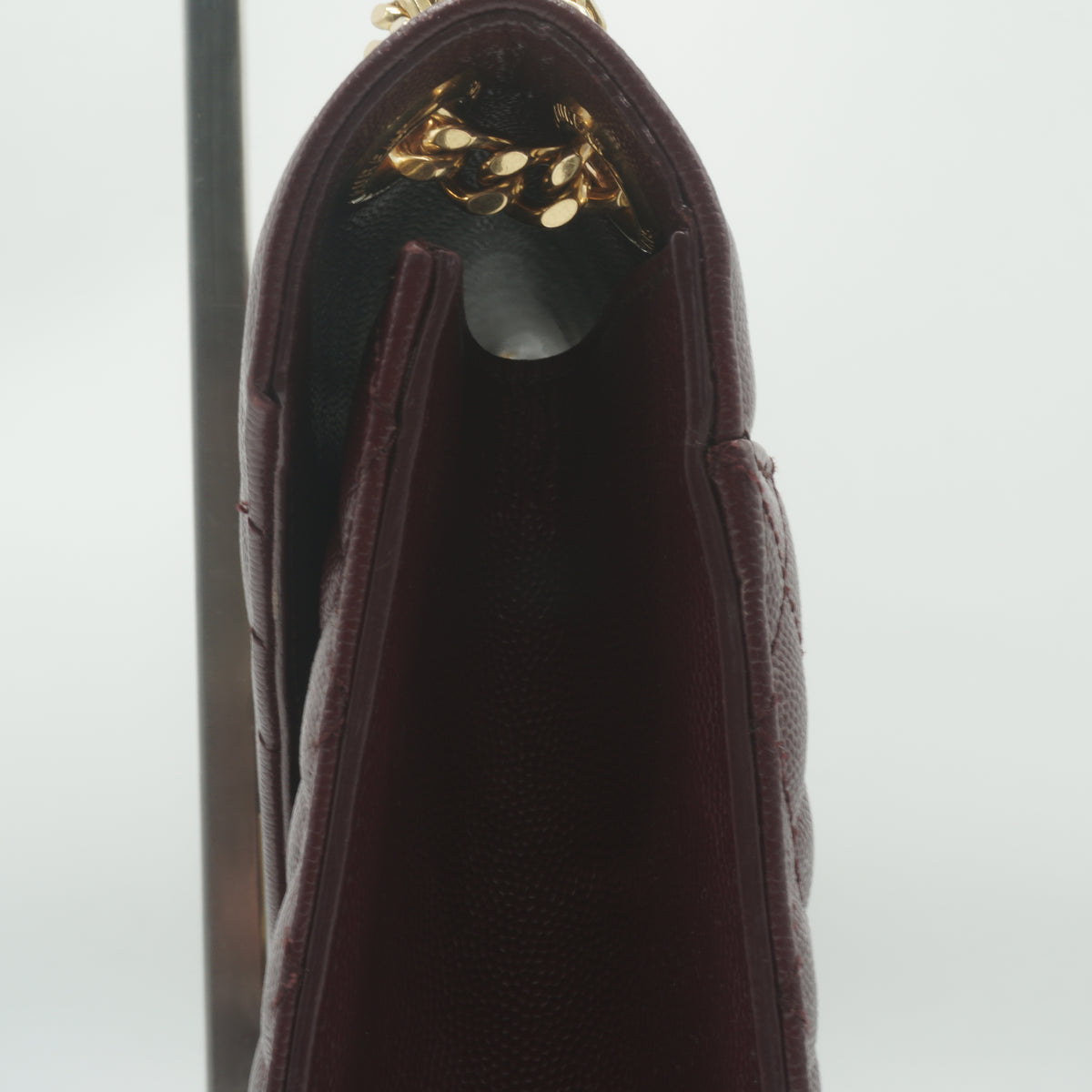 YSL	Envelope Burgundy Medium GHW