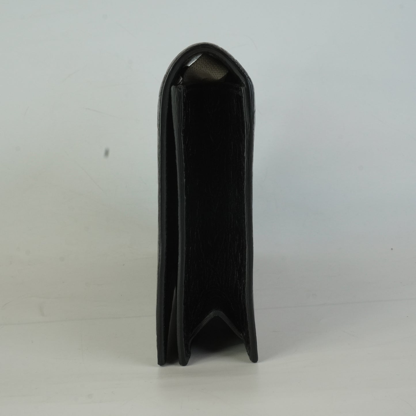 YSL	Croc-Embossed Clutch Black