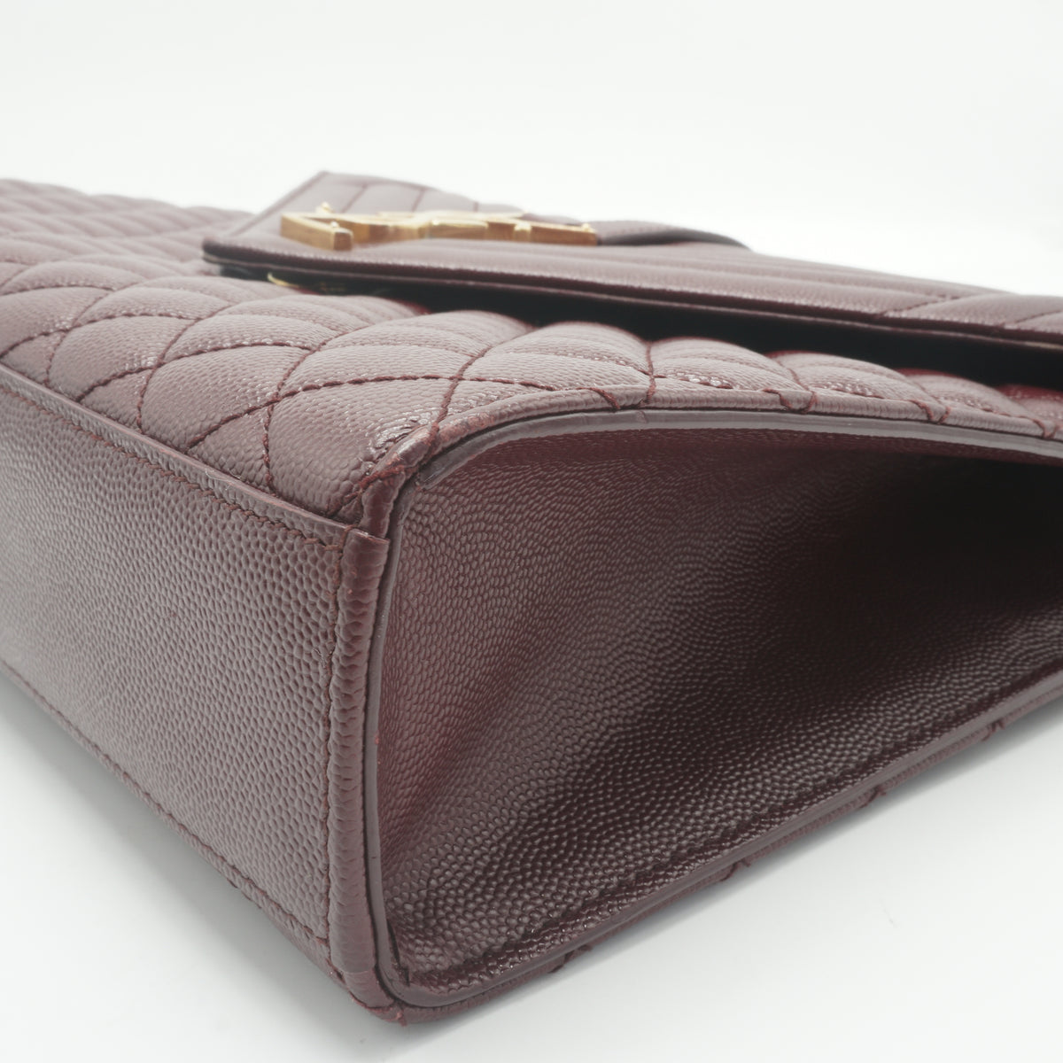YSL	Envelope Burgundy Medium GHW