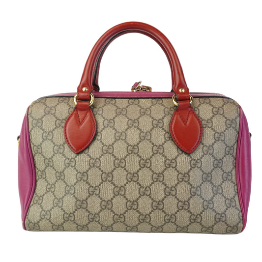 Gucci GG Supreme Boston Bag Beige/Pink