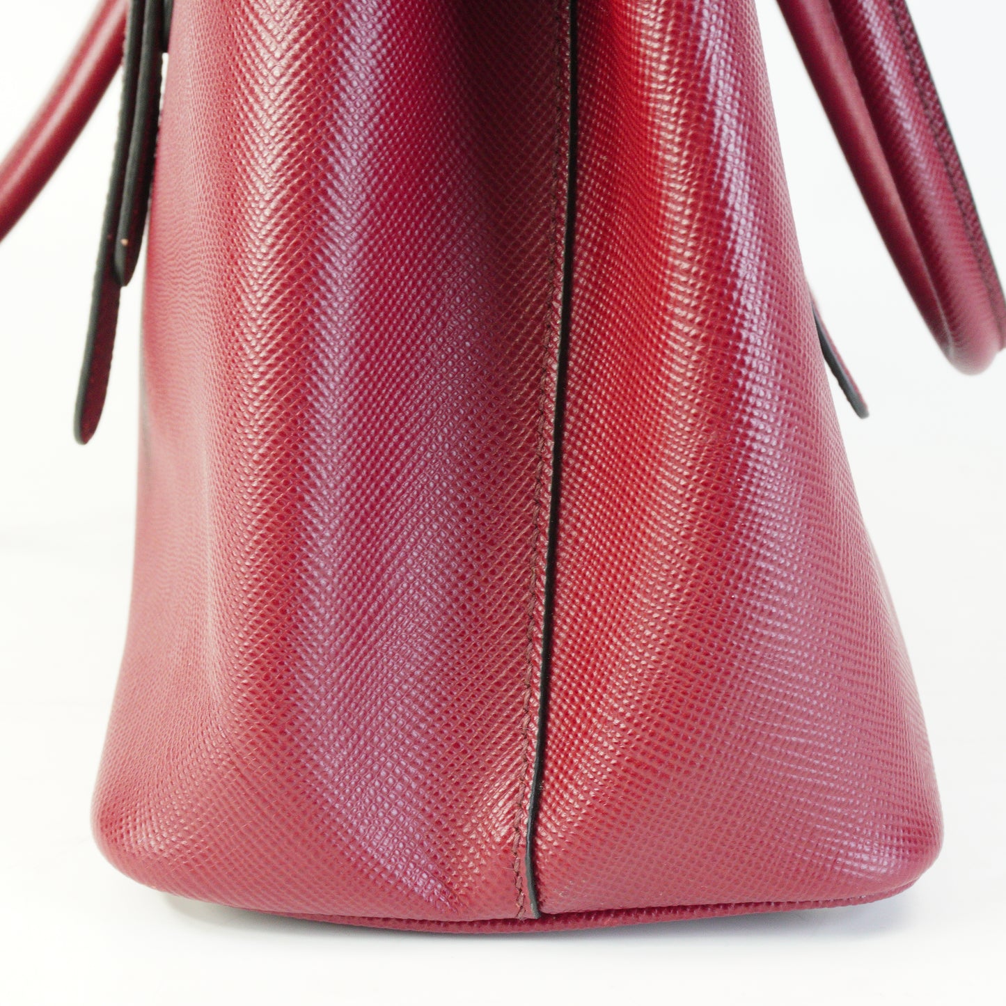 Prada	Saffiano Double Tote Large Burgundy SHW