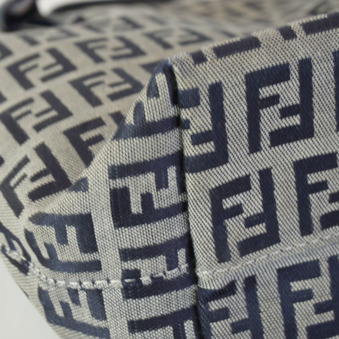 Fendi Zucchino Monogram Shopper Tote Small