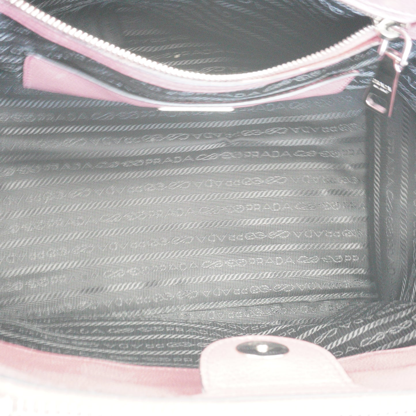 Prada	Twin Pocket Tote Large Pink Rose SHW