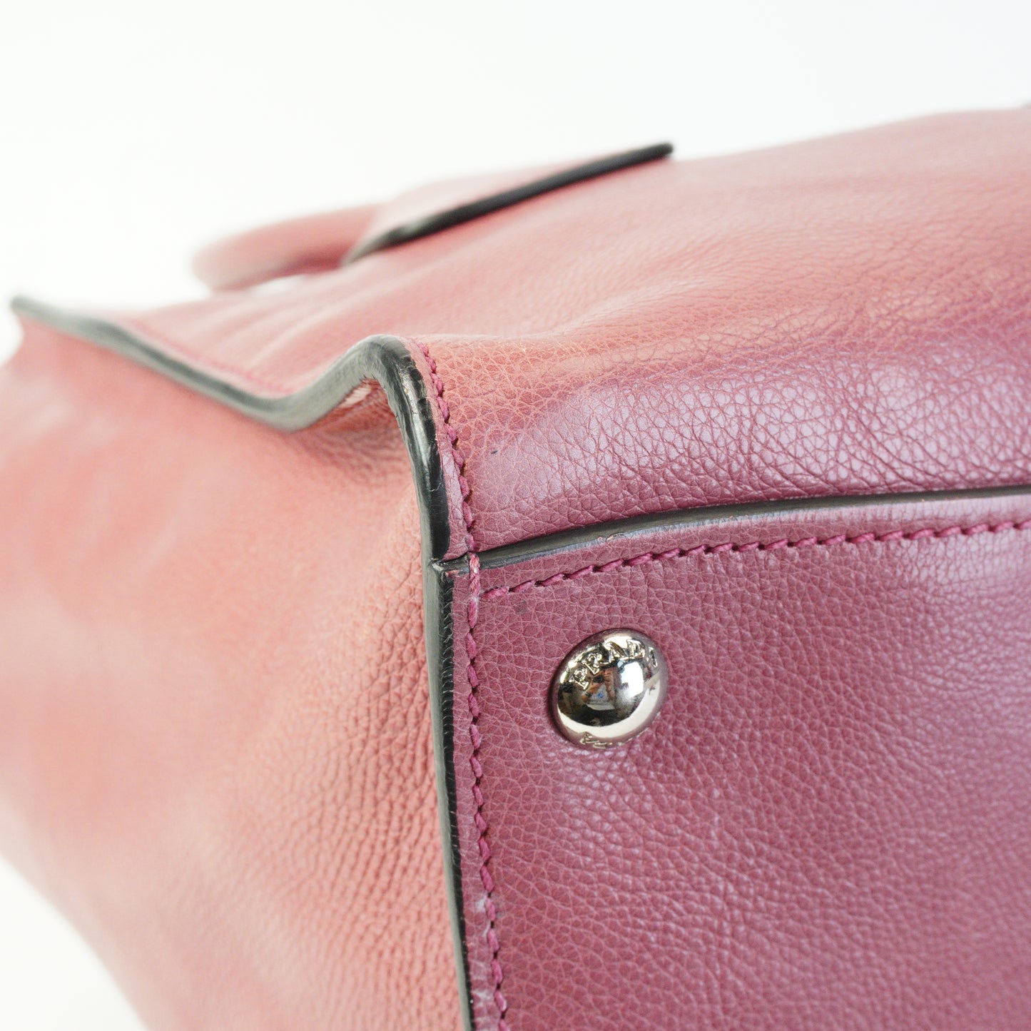 Prada	Twin Pocket Tote Large Pink Rose SHW
