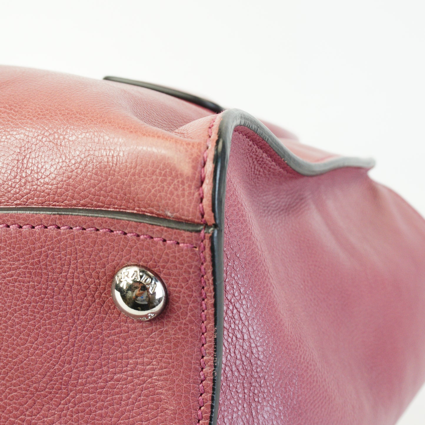 Prada	Twin Pocket Tote Large Pink Rose SHW