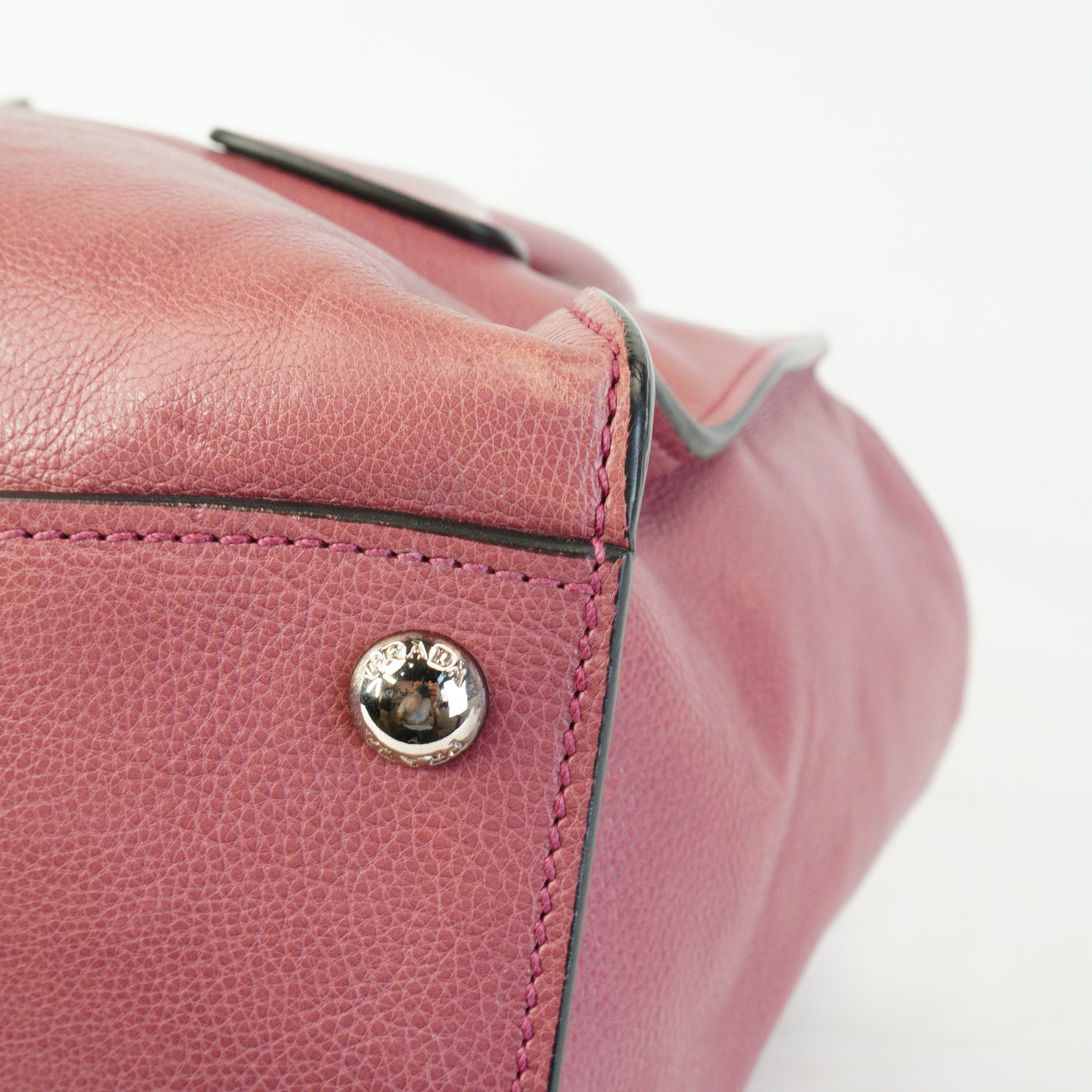 Prada	Twin Pocket Tote Large Pink Rose SHW
