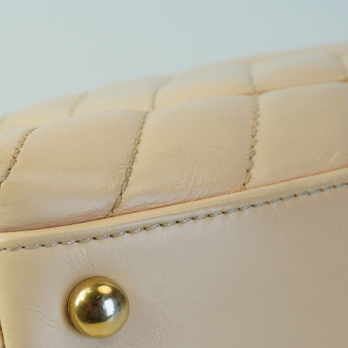 Chanel Chevron Coco Handle Small Beige GHW