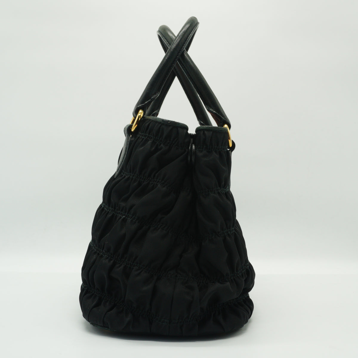 Prada	Tessuto Nylon Gaufre Medium Tote Black GHW