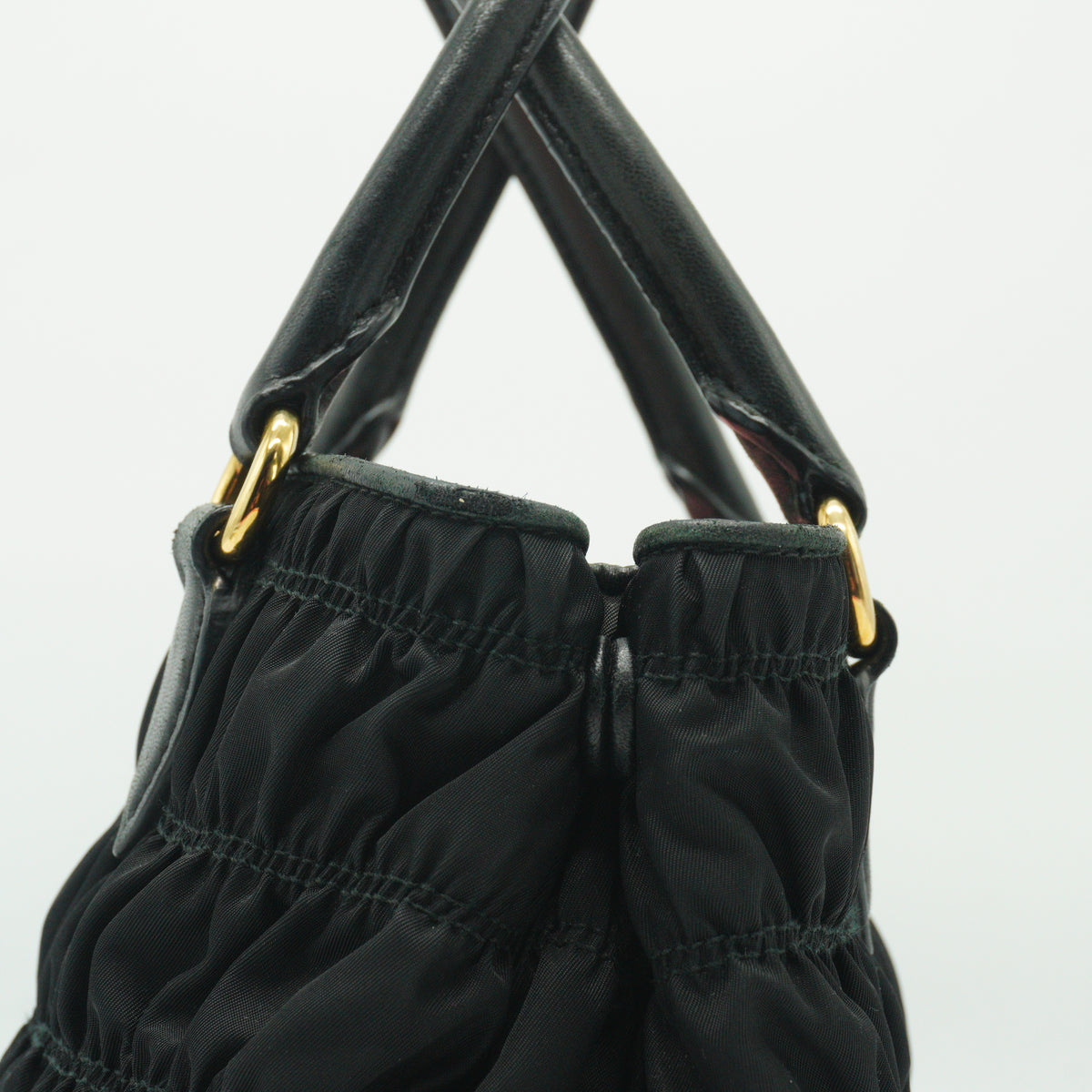 Prada	Tessuto Nylon Gaufre Medium Tote Black GHW