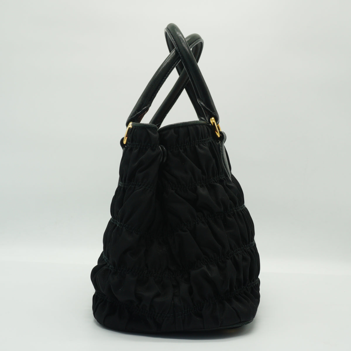 Prada	Tessuto Nylon Gaufre Medium Tote Black GHW