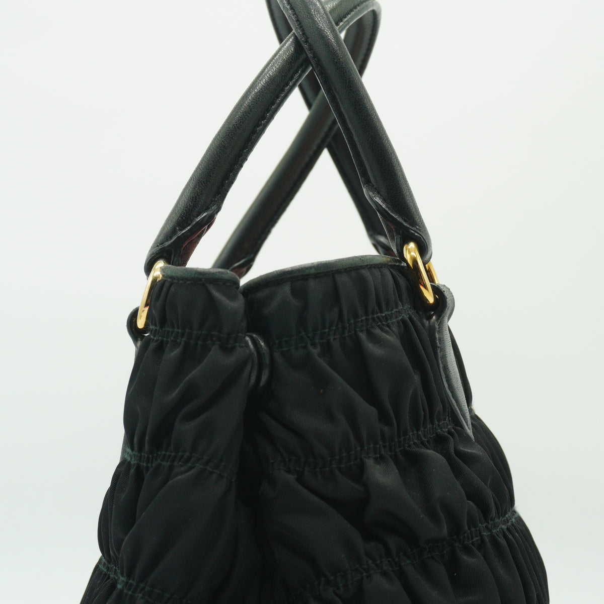 Prada	Tessuto Nylon Gaufre Medium Tote Black GHW