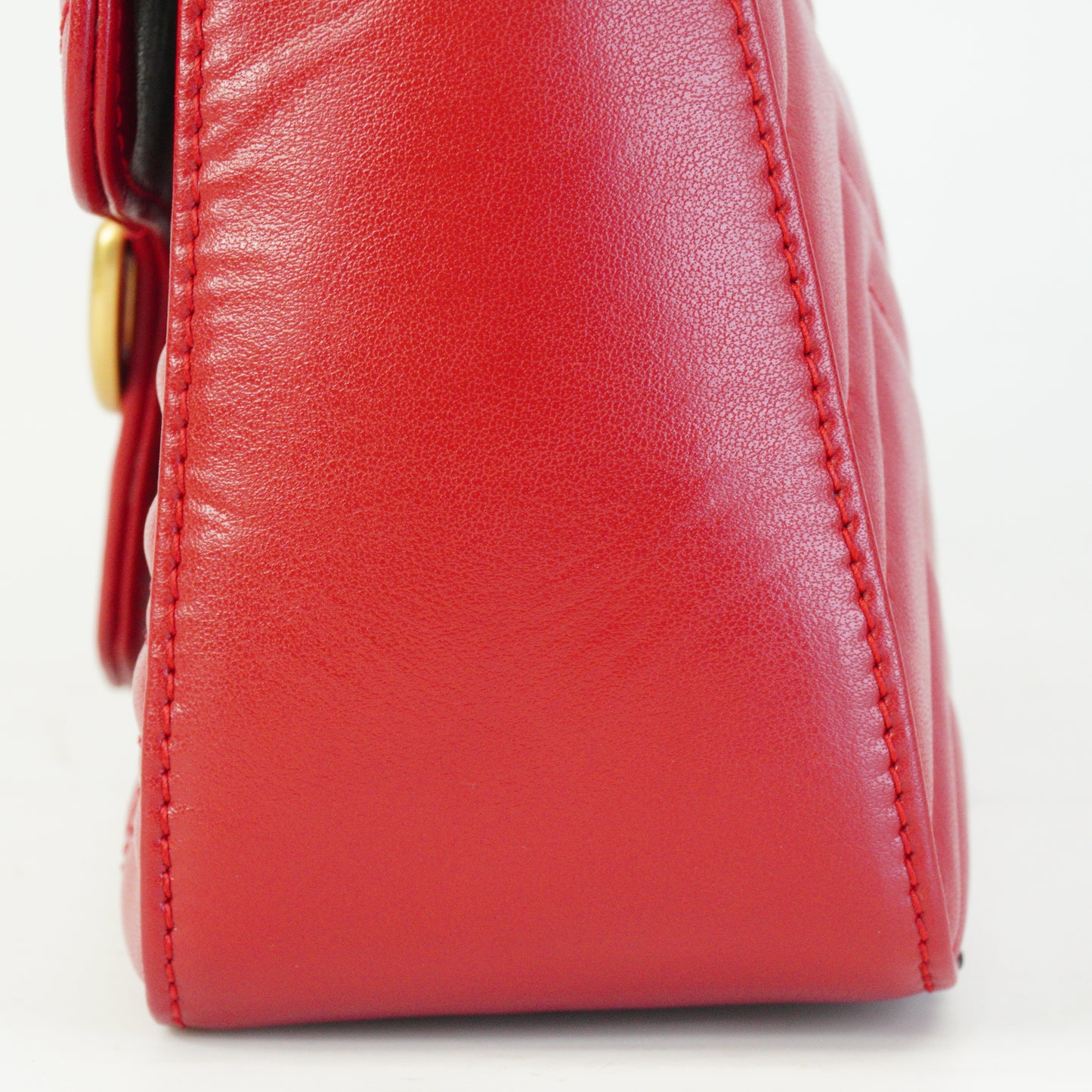 Gucci  GG Marmont Matelasse Mini Top Handle Red GHW