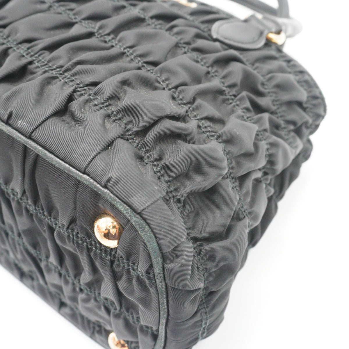 Prada	Tessuto Nylon Gaufre Medium Tote Black GHW