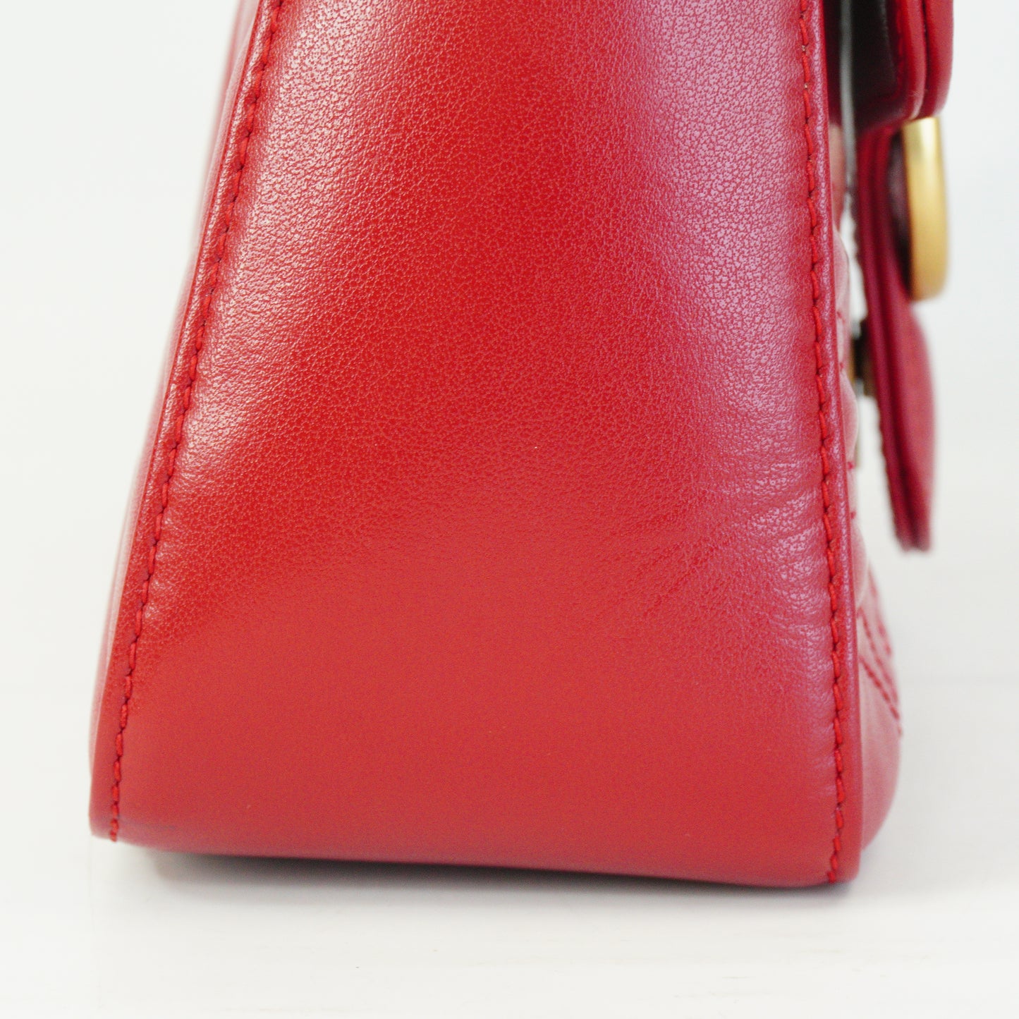 Gucci  GG Marmont Matelasse Mini Top Handle Red GHW