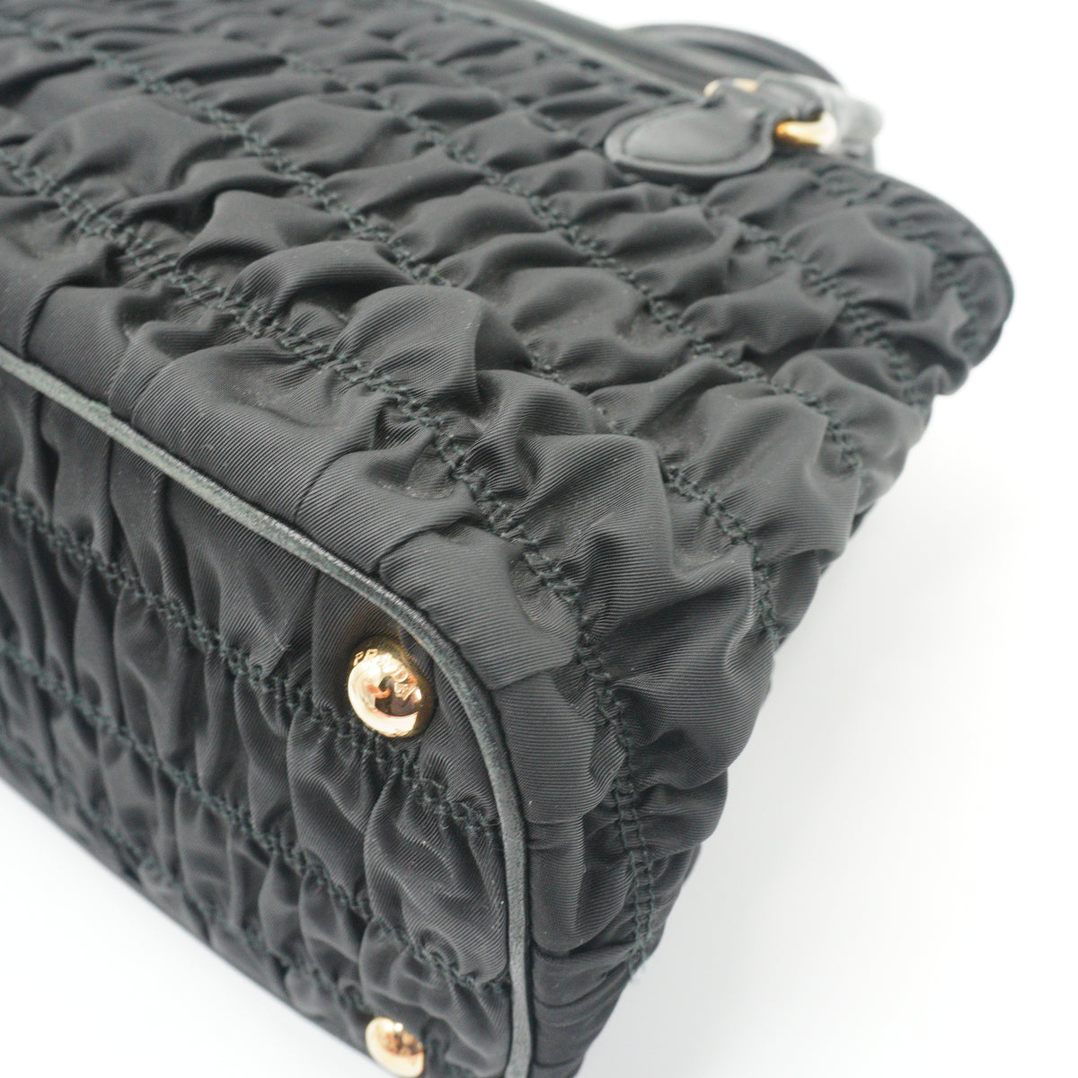 Prada	Tessuto Nylon Gaufre Medium Tote Black GHW