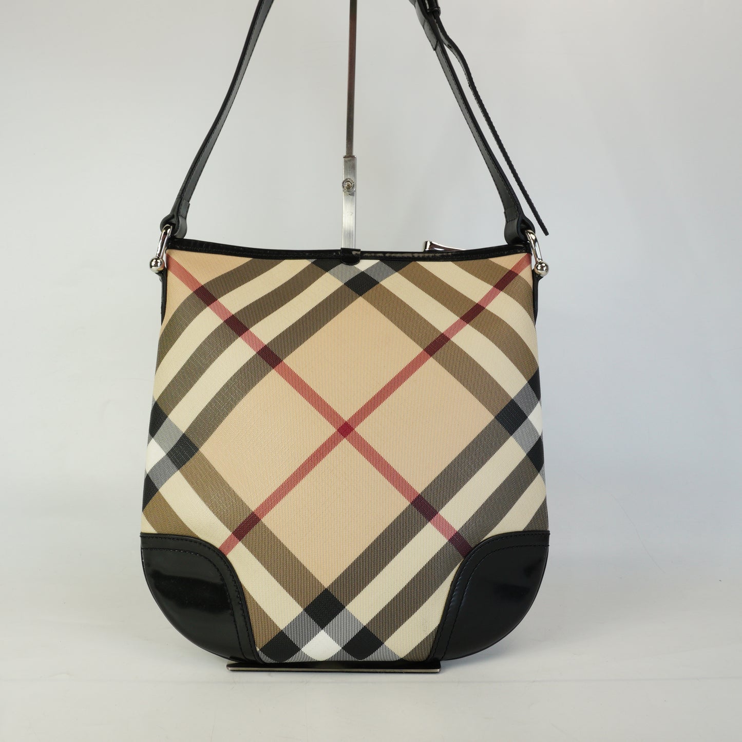 Burberry	Supernova Check Dryden Crossbody Medium Black Trims SHW