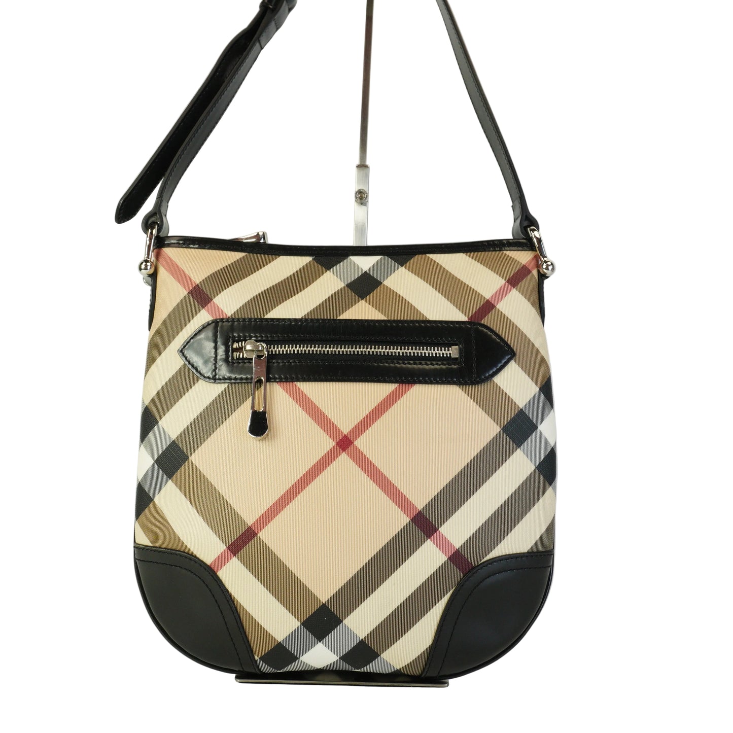Burberry	Supernova Check Dryden Crossbody Medium Black Trims SHW
