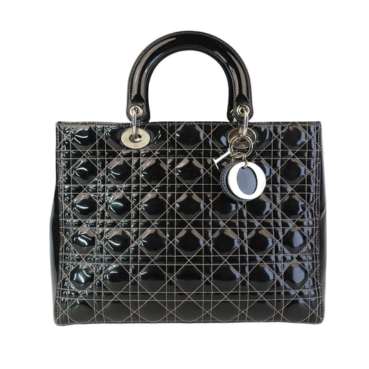 Dior	Lady Dior Patent Black