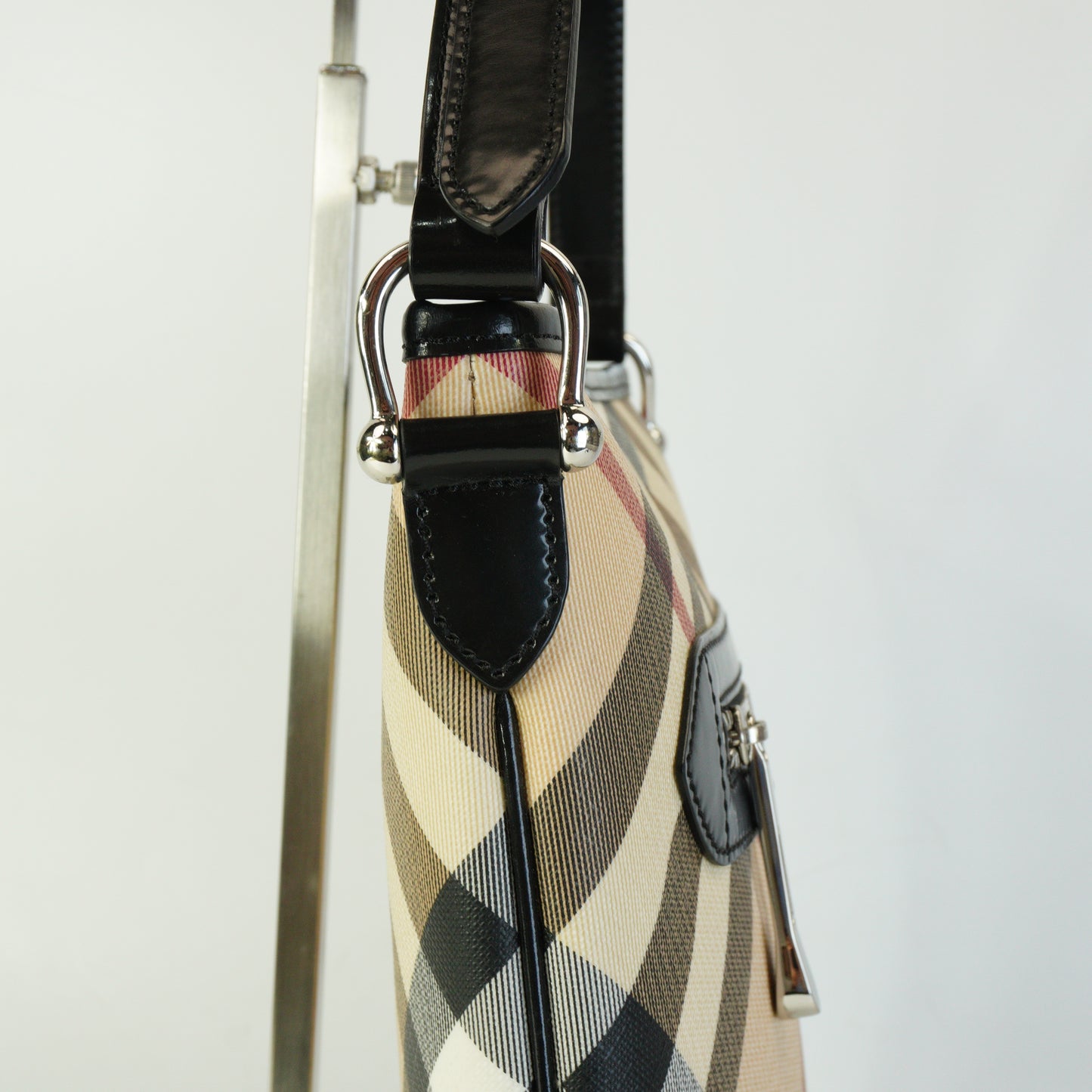 Burberry	Supernova Check Dryden Crossbody Medium Black Trims SHW