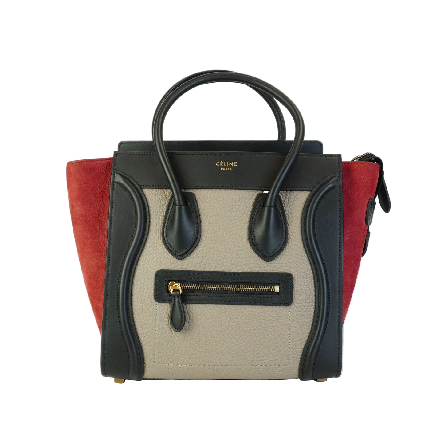 Celine Tricolor Micro Luggage Tote Medium GHW