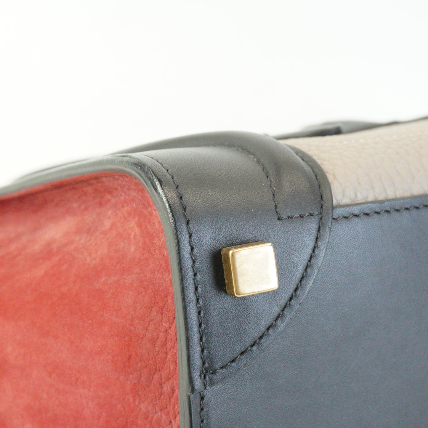 Celine Tricolor Micro Luggage Tote Medium GHW