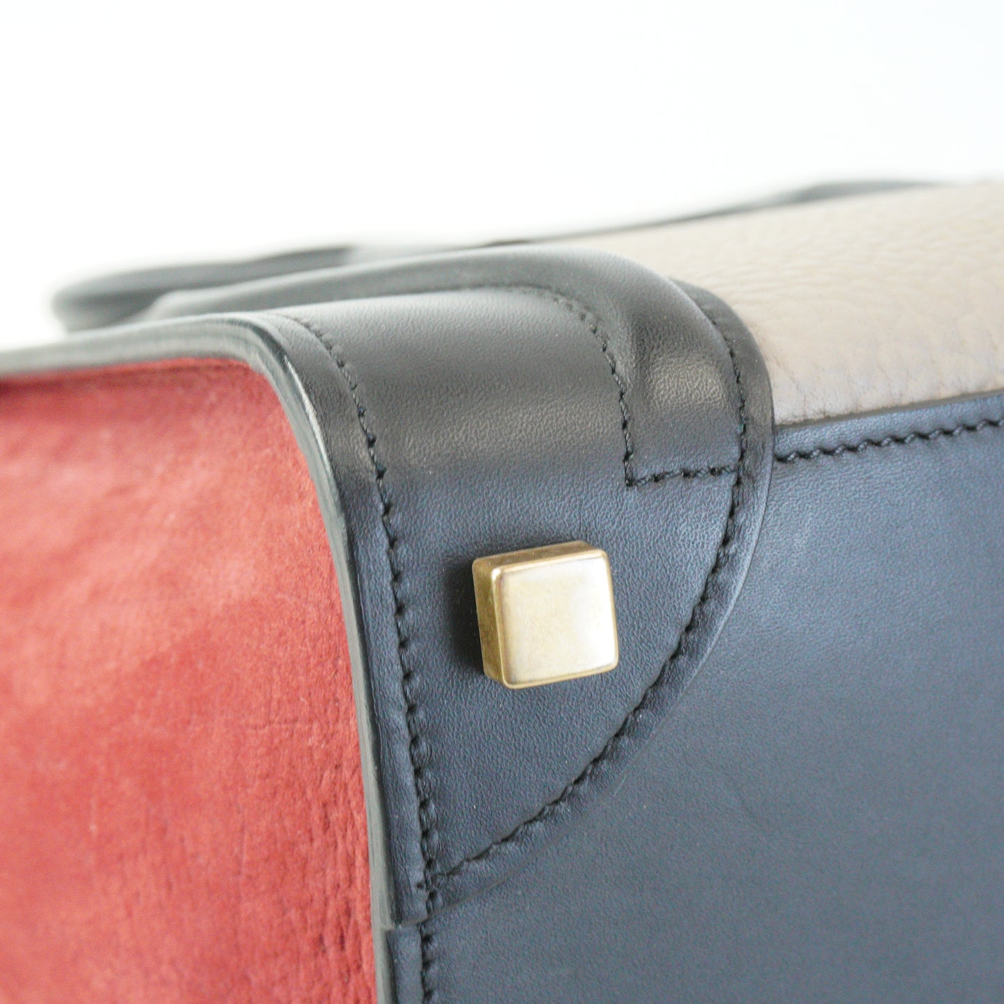 Celine Tricolor Micro Luggage Tote Medium GHW
