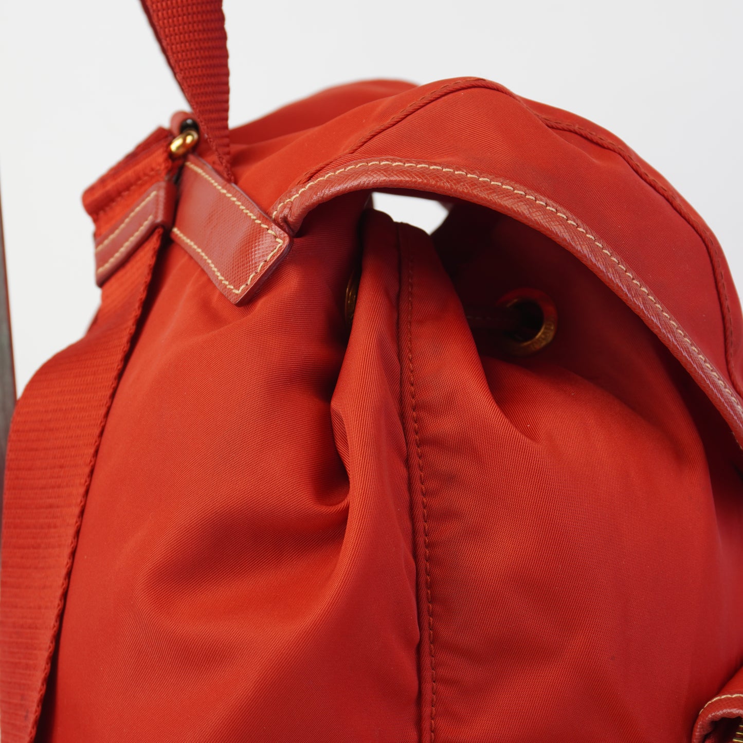Prada  Tessuto Nylon Backpack Red