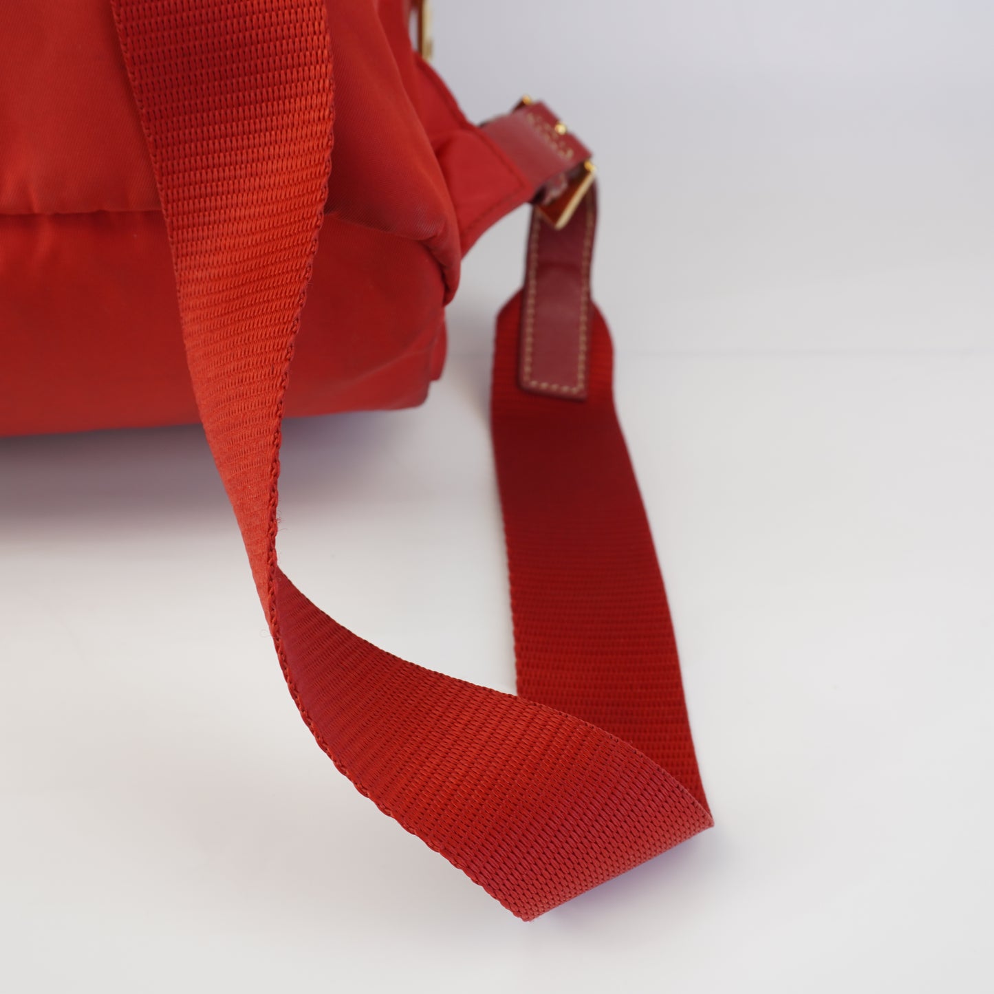 Prada  Tessuto Nylon Backpack Red
