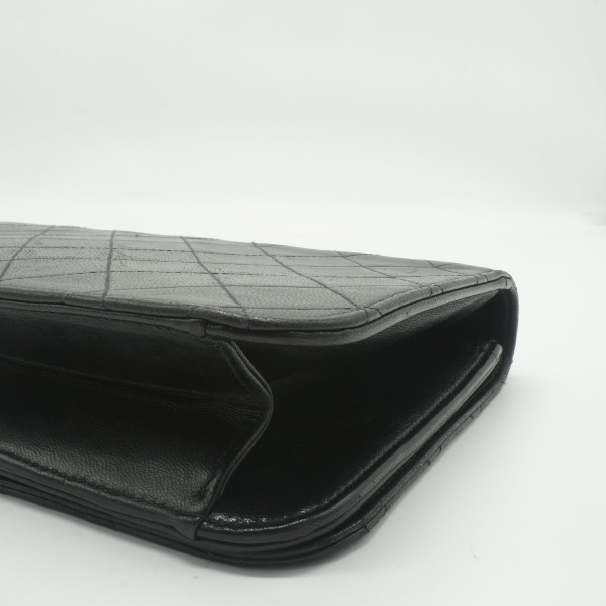 Chanel	Vintage Chanel Full Flap Bag small black GHW